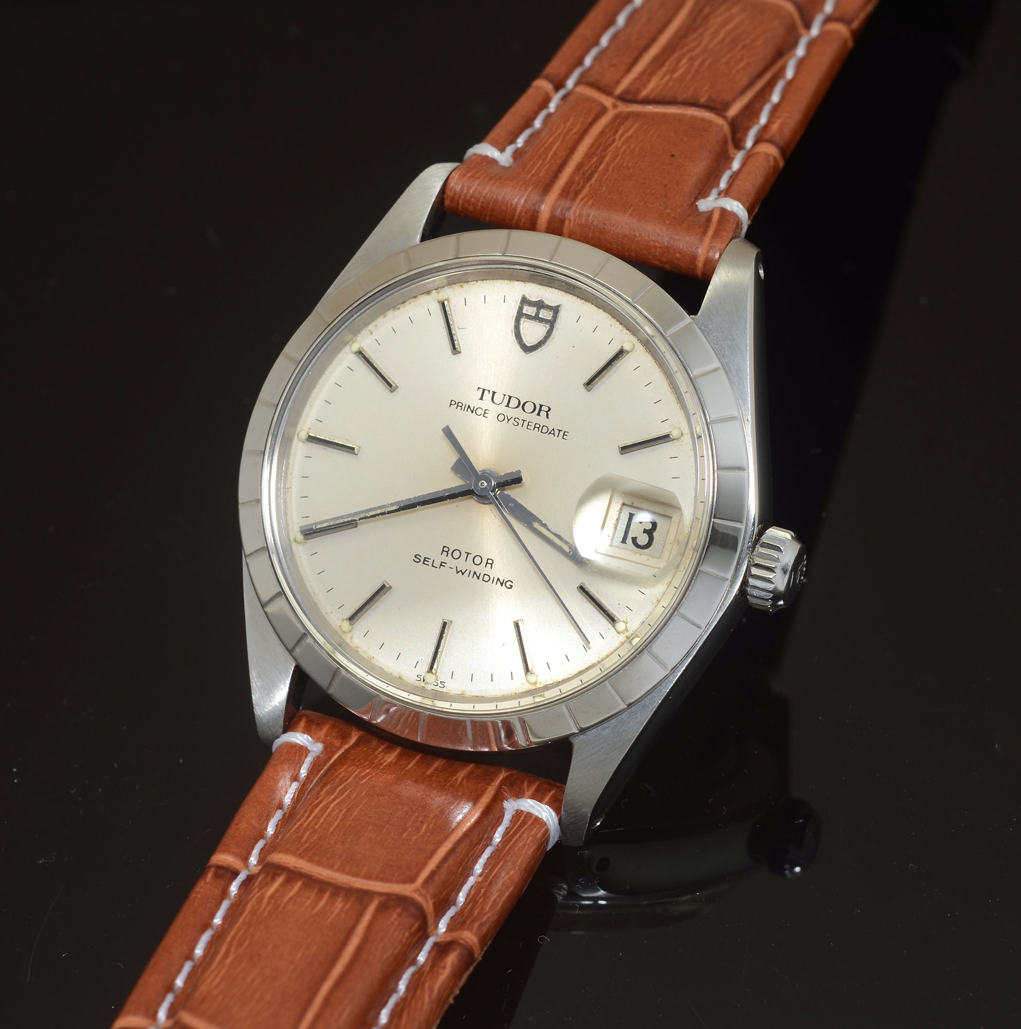 C.1970s Tudor 34mm Prince Oysterdate Ref.90530 Rotor Self-winding in Steel with special bezel