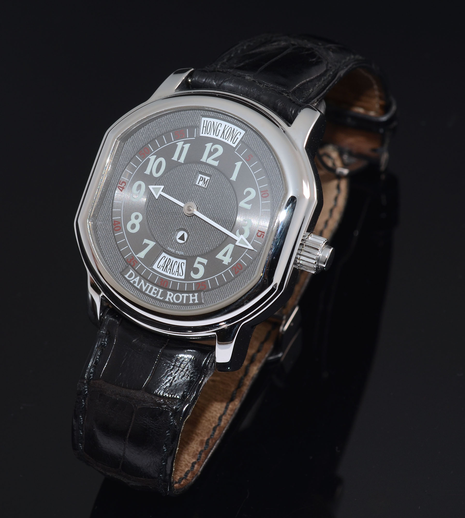 2000s Daniel Roth, 38mm “Metropolitan 24 Cities” Ref.857ST automatic world time in Steel