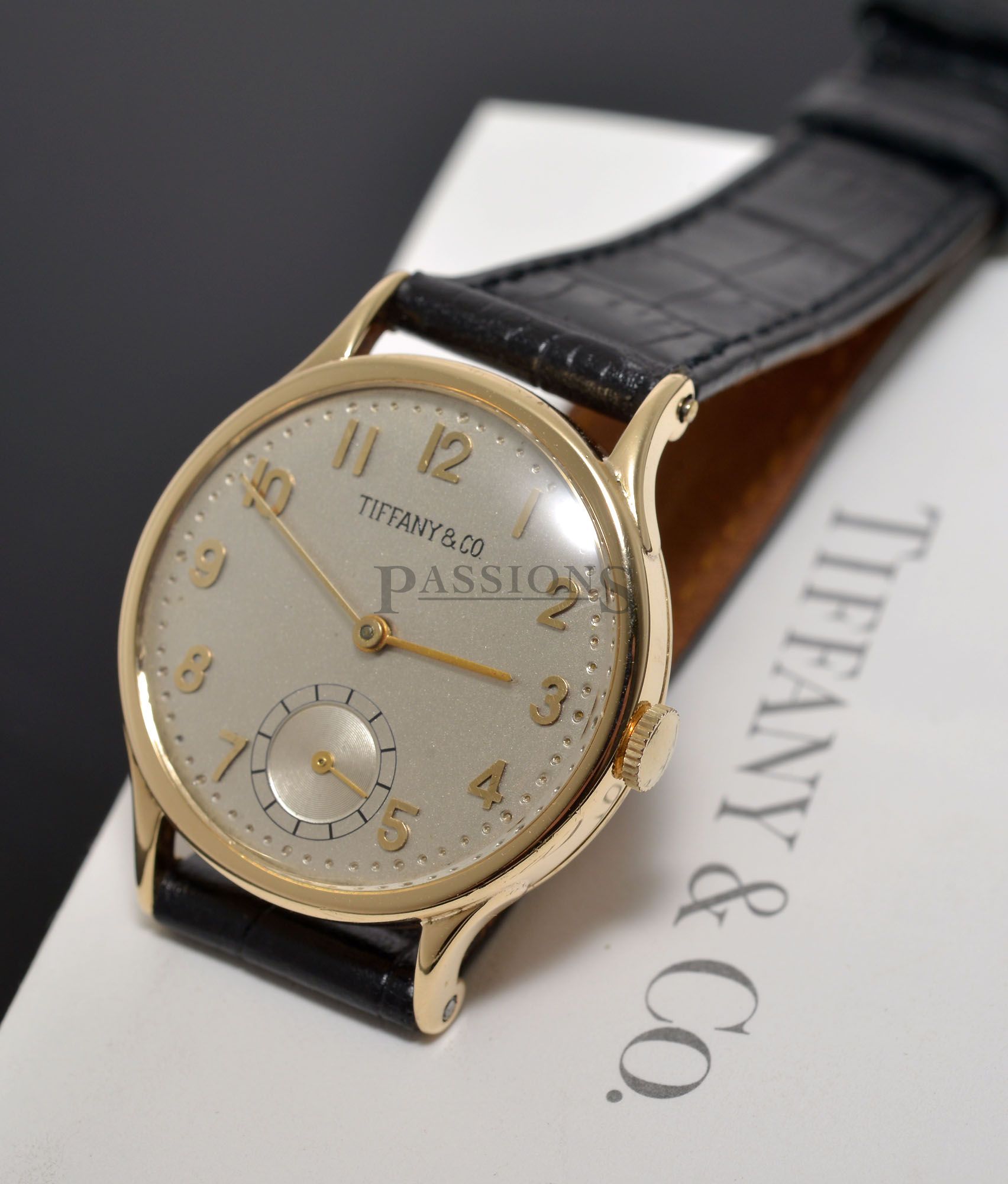 Tiffany & Co C.1943 30mm “Calatrava” by IWC manual winding Cal.83 in 14KYG